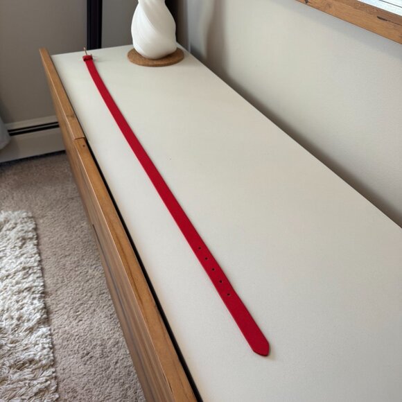 NWOT - Banana Republic Trouser Belt - L - Red Flame - Picture 3 of 5